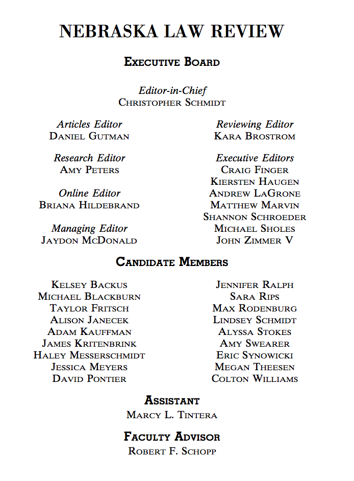 Volume 94 Issue 4 Masthead